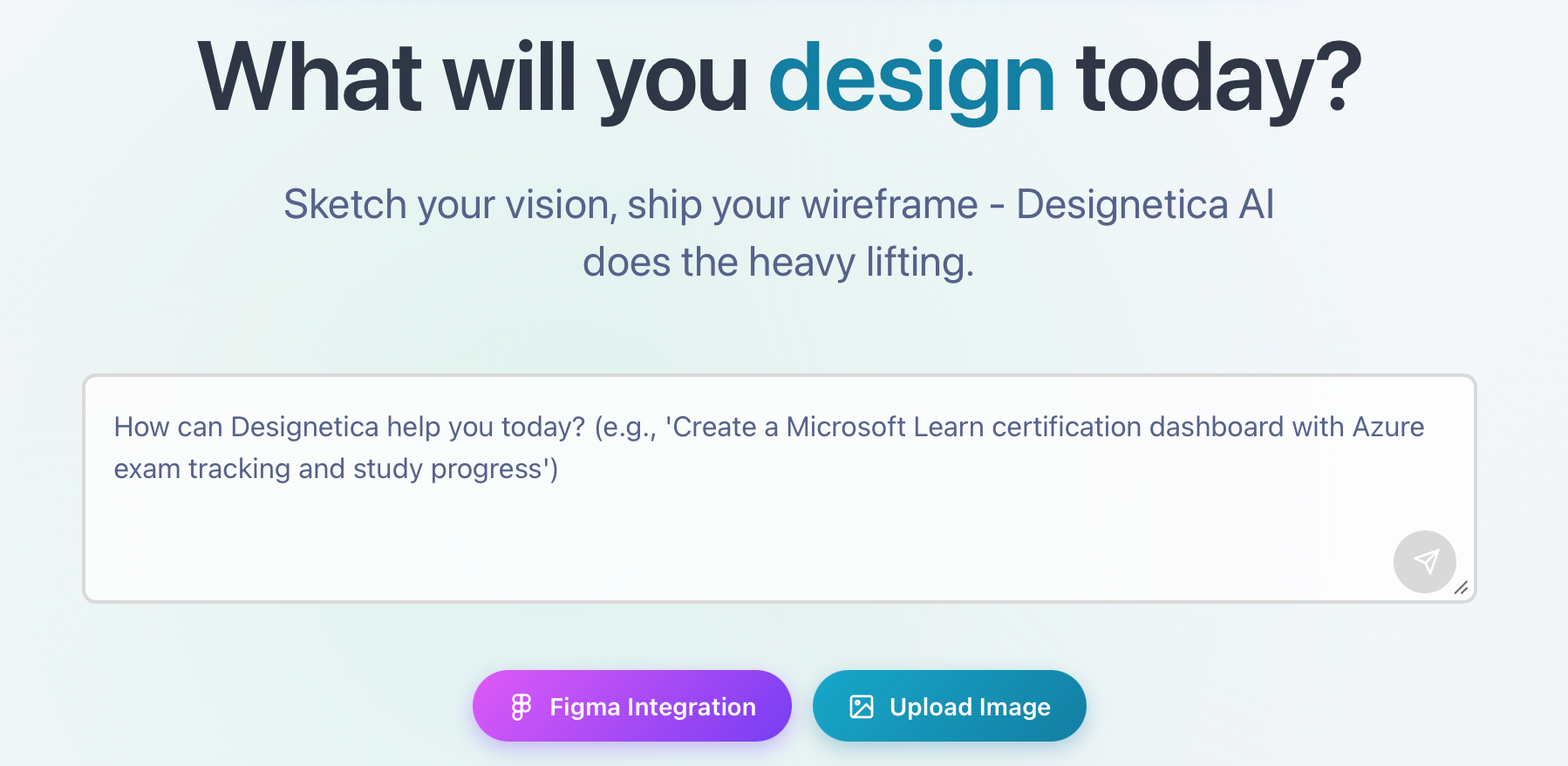 Prompt-based interface for creating an AI-generated wireframe