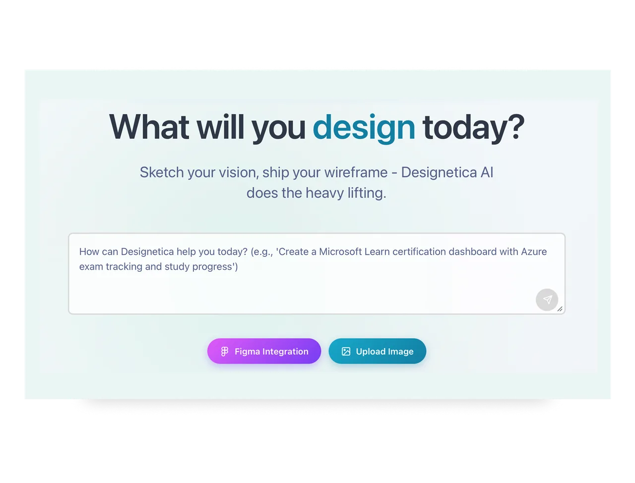 AI ideation interface shown on a desktop display