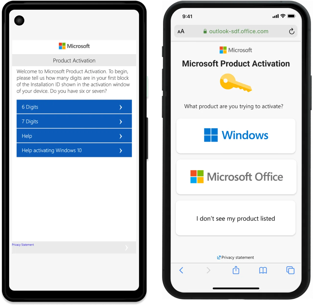 The Visual Interactive Voice Response experience on a smartphone